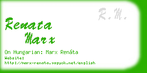 renata marx business card