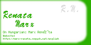 renata marx business card